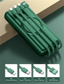 Внешний Аккумулятор 20000 мАч с Беспроводной Зарядкой Wireless Fast Charging (Power bank) 2649